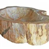 24" Petrified Wood Stone Vessel Sink, Honed, Beige, Brown, PEWD-#2114