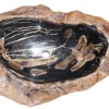 33" Petrified Wood Stone Vessel Sink, Black, Brown, PEWD-#3024