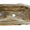 30" Petrified Wood Stone Vessel Sink, Beige, Taupe