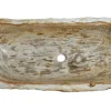 39" Petrified Wood Stone Vessel Sink, Cream, Red Orange