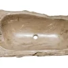 36" Petrified Wood Stone Vessel Sink, Taupe