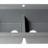 ALFI 34" Drop In Granite Composite Workstation Kitchen Sink with Accessories, 50/50 Double Bowl, Titanium, 1 Faucet Hole, AB3418DBDI-T
