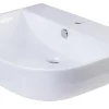 ALFI 24" White D-Bowl Porcelain Wall Mounted Bath Sink, AB111