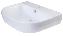ALFI 24" White D-Bowl Porcelain Wall Mounted Bath Sink, AB111