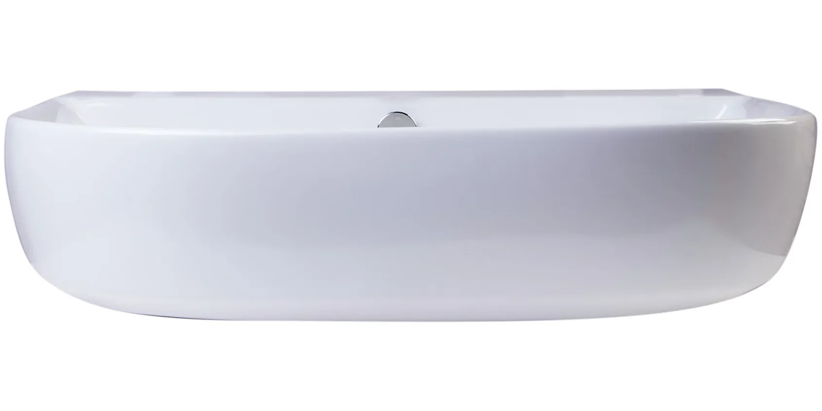 ALFI 24" White D-Bowl Porcelain Wall Mounted Bath Sink, AB111