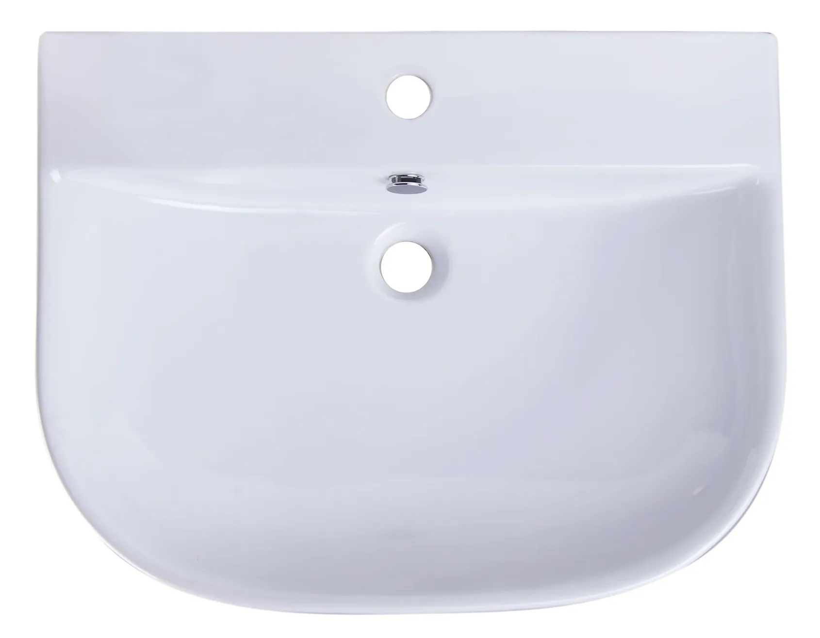 ALFI 24" White D-Bowl Porcelain Wall Mounted Bath Sink, AB111