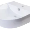 ALFI 20" White D-Bowl Porcelain Wall Mounted Bath Sink, AB110
