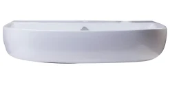 ALFI 28" White D-Bowl Porcelain Wall Mounted Bath Sink, AB112