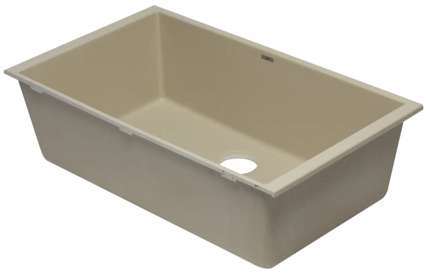 ALFI Biscuit 33" Single Bowl Undermount Granite Composite Kitchen Sink, AB3322UM-B