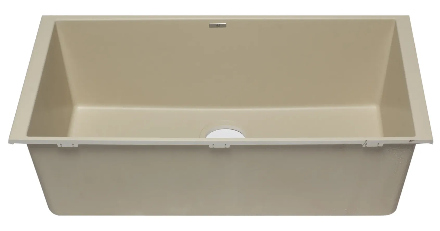 ALFI Biscuit 33" Single Bowl Undermount Granite Composite Kitchen Sink, AB3322UM-B