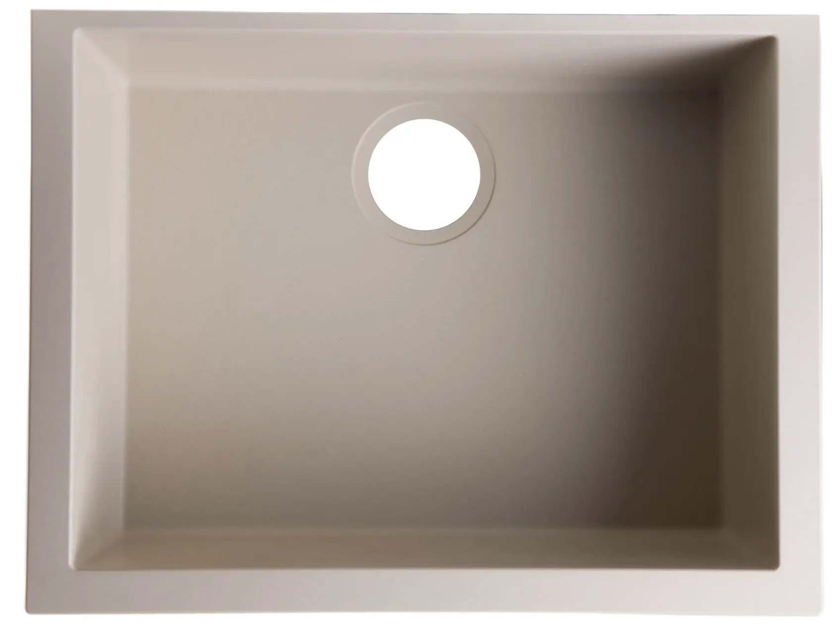 ALFI Biscuit 24" Undermount Single Bowl Granite Composite Kitchen Sink, AB2420UM-B