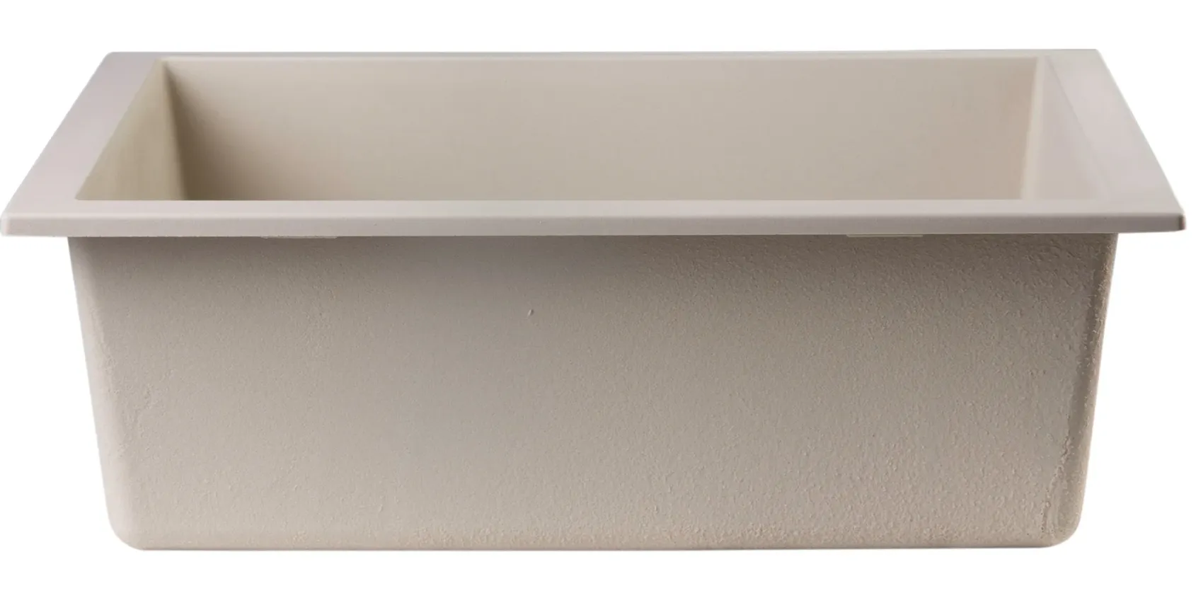ALFI Biscuit 24" Undermount Single Bowl Granite Composite Kitchen Sink, AB2420UM-B