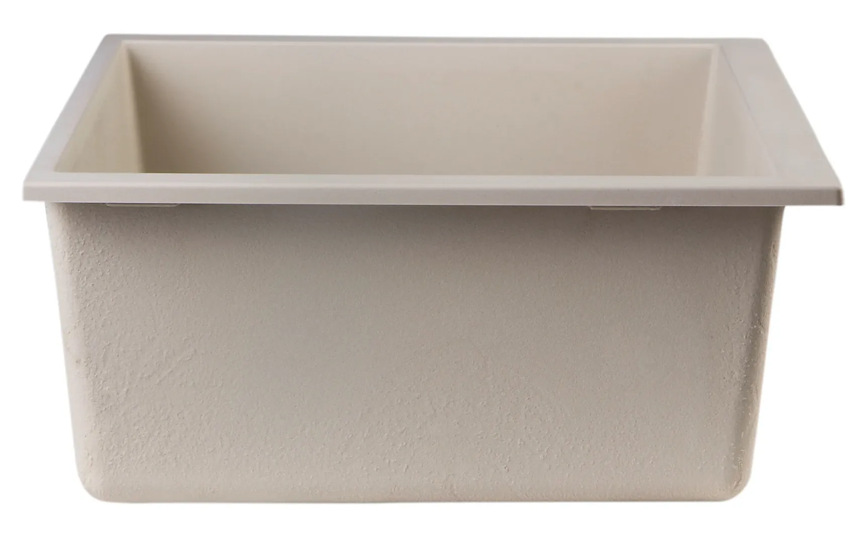 ALFI Biscuit 24" Undermount Single Bowl Granite Composite Kitchen Sink, AB2420UM-B