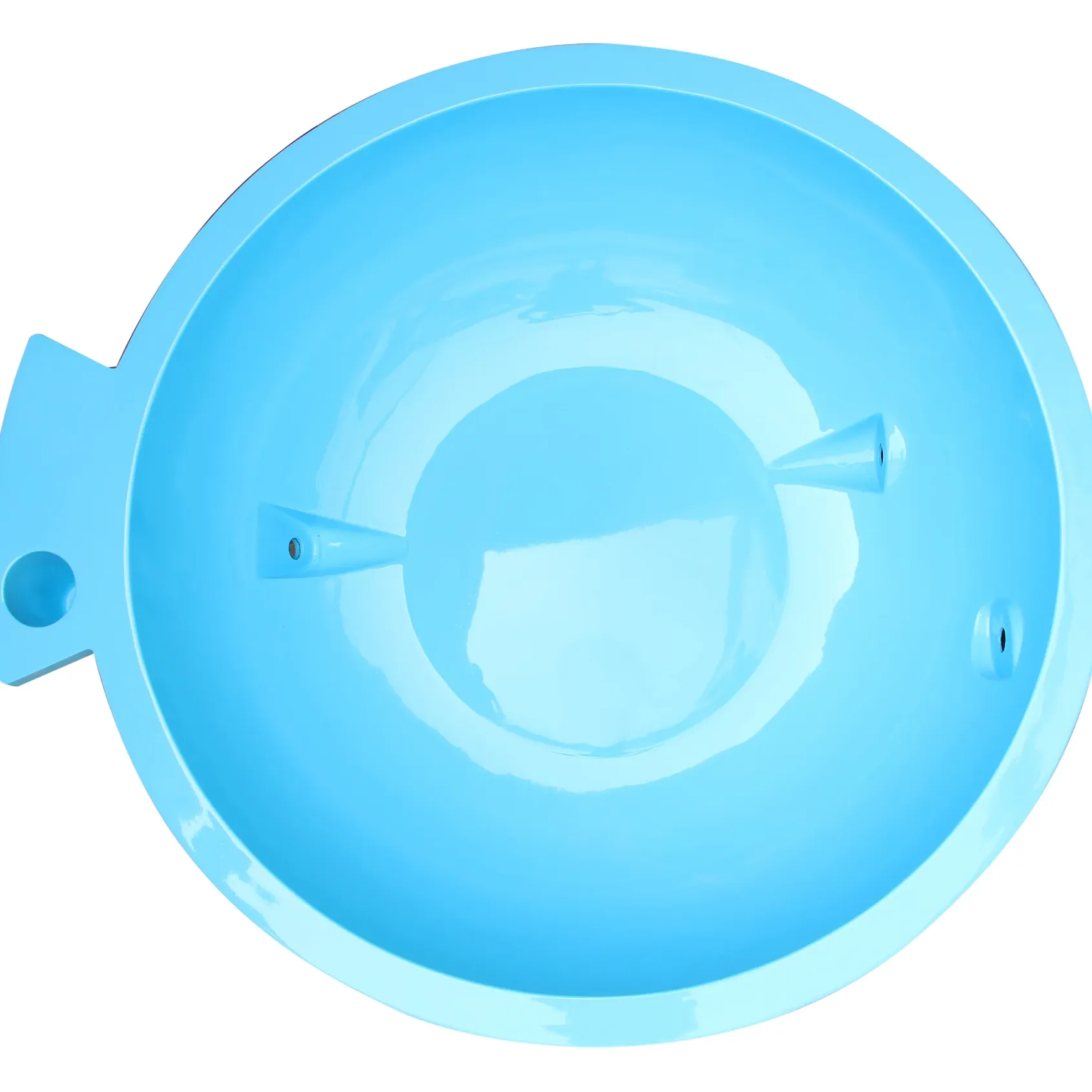 ALFI brand 63" Acrylic Free Standing Circle Bathtub, Light Blue, FireHotTub-LB