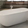 ALFI brand 59" Acrylic Free Standing Oval Soaking Bathtub, White, AB8838
