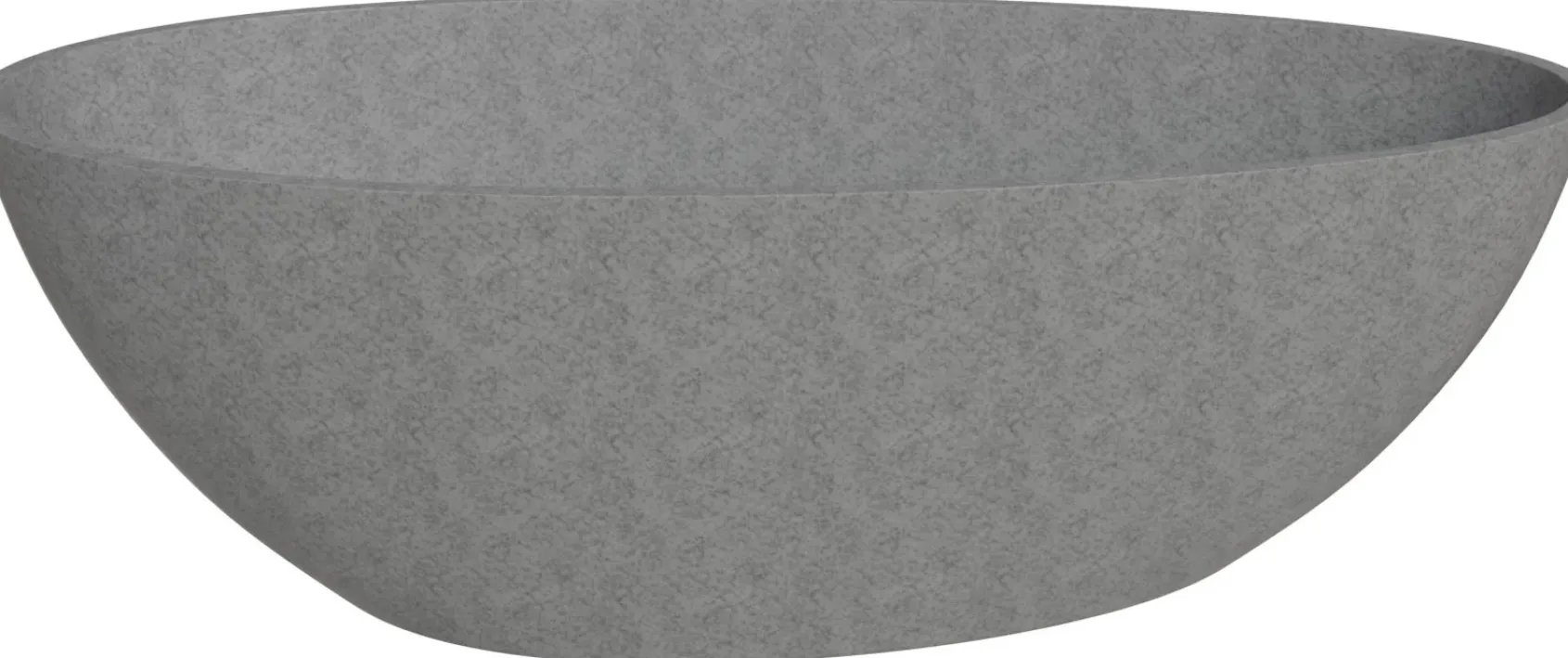 ALFI brand 72" Concrete Free Standing Oval Bathtub, Gray Matte, ABCO72TUB