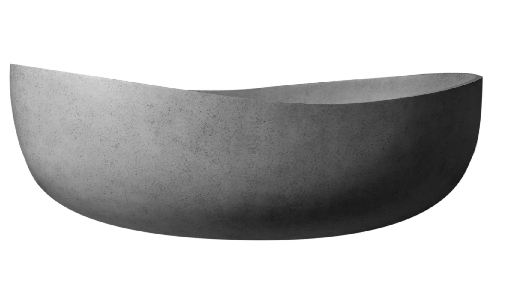 ALFI brand 63" Concrete Free Standing Oval Bathtub, Gray Matte, ABCO63TUB
