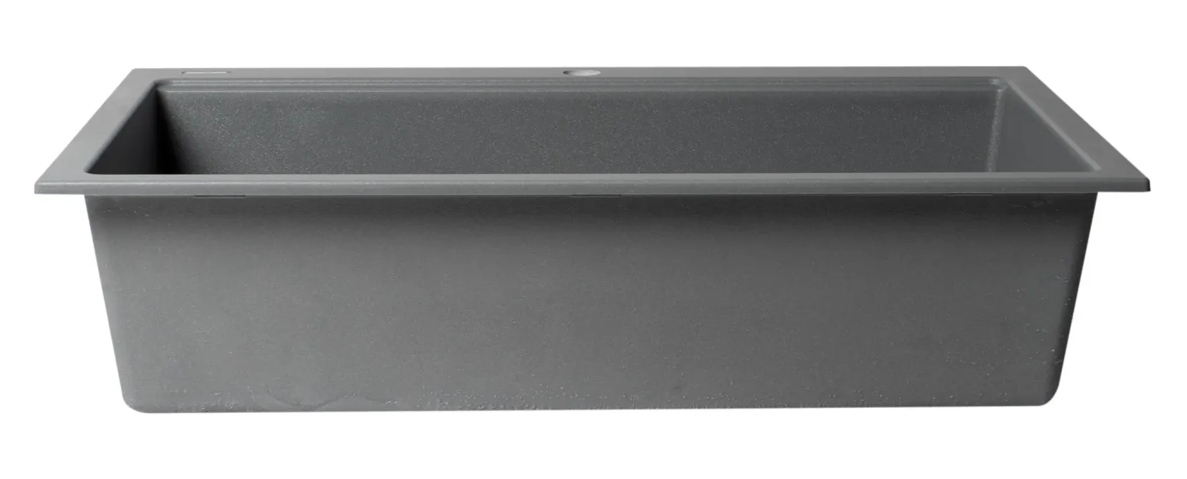 ALFI brand 34" Drop In Granite Composite Workstation Kitchen Sink with Accessories, Titanium, 1 Faucet Hole, AB3418SBDI-T