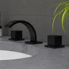 ALFI brand 1.2 GPM Cube Curved Spout Bathroom Faucet, Modern, Black Matte, AB1326-BM