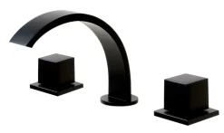 ALFI brand 1.2 GPM Cube Curved Spout Bathroom Faucet, Modern, Black Matte, AB1326-BM