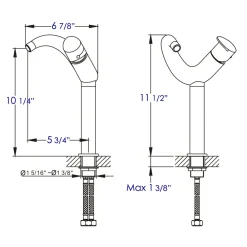 ALFI brand 1.2 GPM Lever Curved Spout Bathroom Faucet, Modern, Black Matte, AB1570-BM