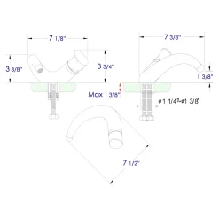 ALFI brand 1.2 GPM Lever Curved Spout Bathroom Faucet, Modern, Black Matte, AB1572-BM