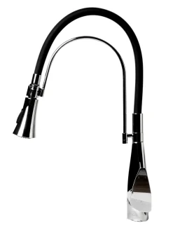 ALFI brand 1.8 GPM Lever Gooseneck Spout Touch Kitchen Faucet, Modern, Gray, Polished Chrome, ABKF3001-PC