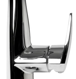 ALFI brand 1.8 GPM Lever Gooseneck Spout Touch Kitchen Faucet, Modern, Gray, Polished Chrome, ABKF3001-PC