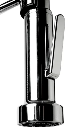 ALFI brand 1.7 GPM Lever Gooseneck Double Spout Touch Kitchen Faucet, Modern, Gray, Polished Chrome, ABKF3787-PC
