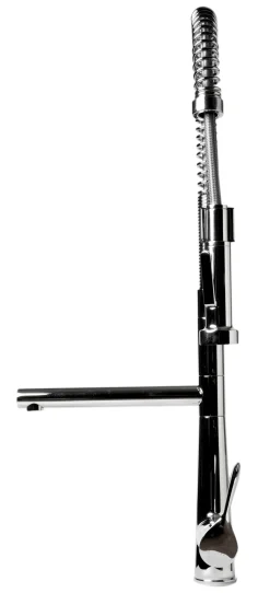 ALFI brand 1.7 GPM Lever Gooseneck Double Spout Touch Kitchen Faucet, Modern, Gray, Polished Chrome, ABKF3787-PC