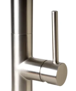 ALFI brand 1.8 GPM Lever Gooseneck Spout Touch Kitchen Faucet, Modern, Gray, Brushed Nickel, ABKF3732-BN