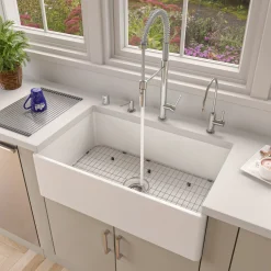 ALFI brand 1.8 GPM Lever Gooseneck Spout Touch Kitchen Faucet, Modern, Gray, Polished Chrome, ABKF3732-PC