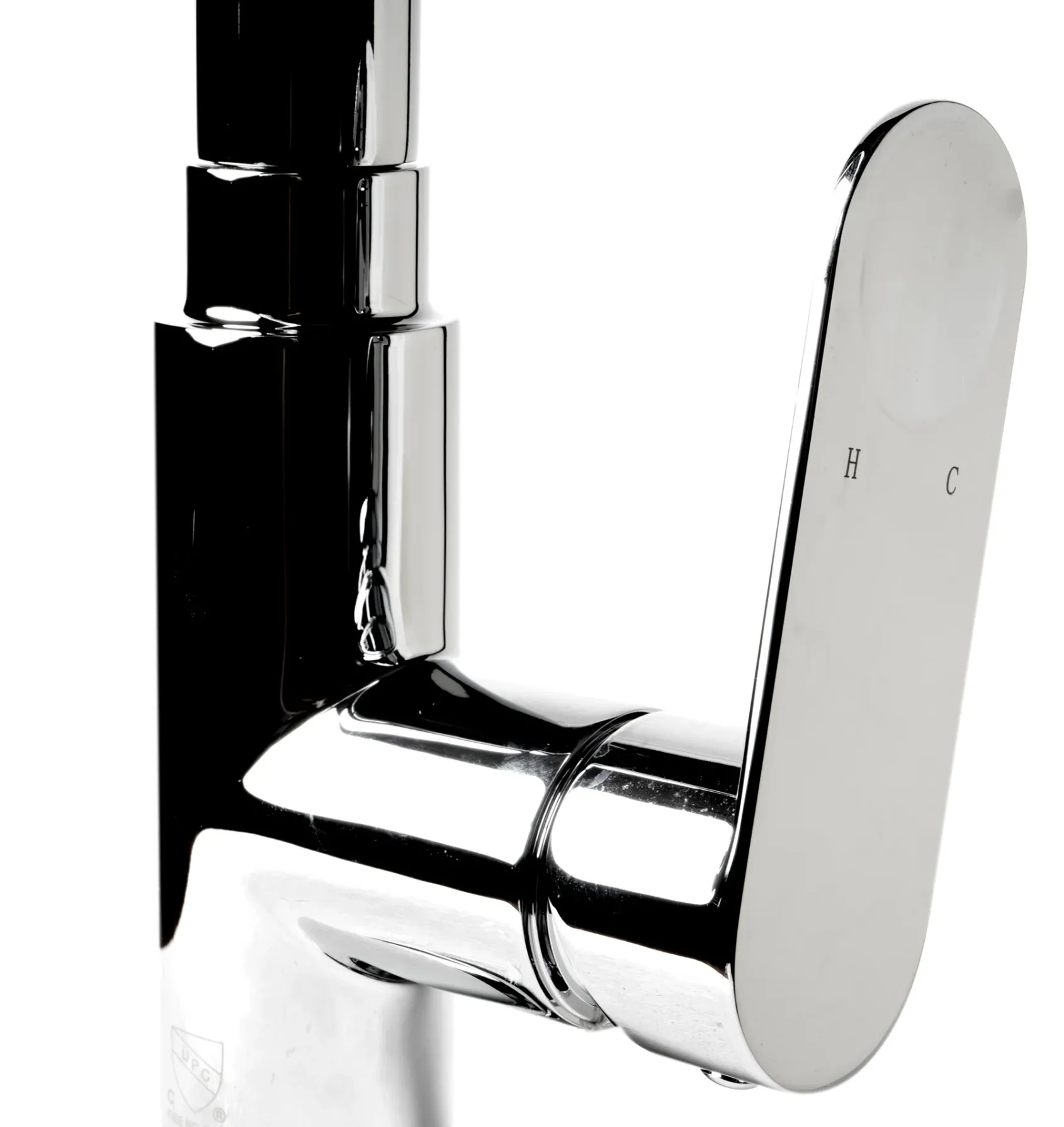 ALFI brand 1.8 GPM Lever Gooseneck Spout Touch Kitchen Faucet, Modern, Gray, Pull Down, Polished Chrome, ABKF3480-PC