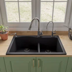 ALFI brand 1.8 GPM Lever Gooseneck Spout Touch Kitchen Faucet, Modern, Gray, Pull Down, Brushed Nickel, ABKF3889-BN