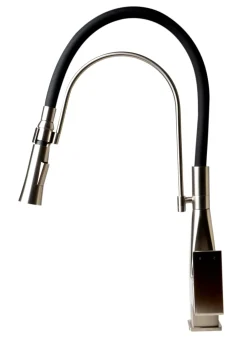 ALFI brand 1.8 GPM Lever Gooseneck Spout Touch Kitchen Faucet, Modern, Gray, Brushed Nickel, ABKF3023-BN