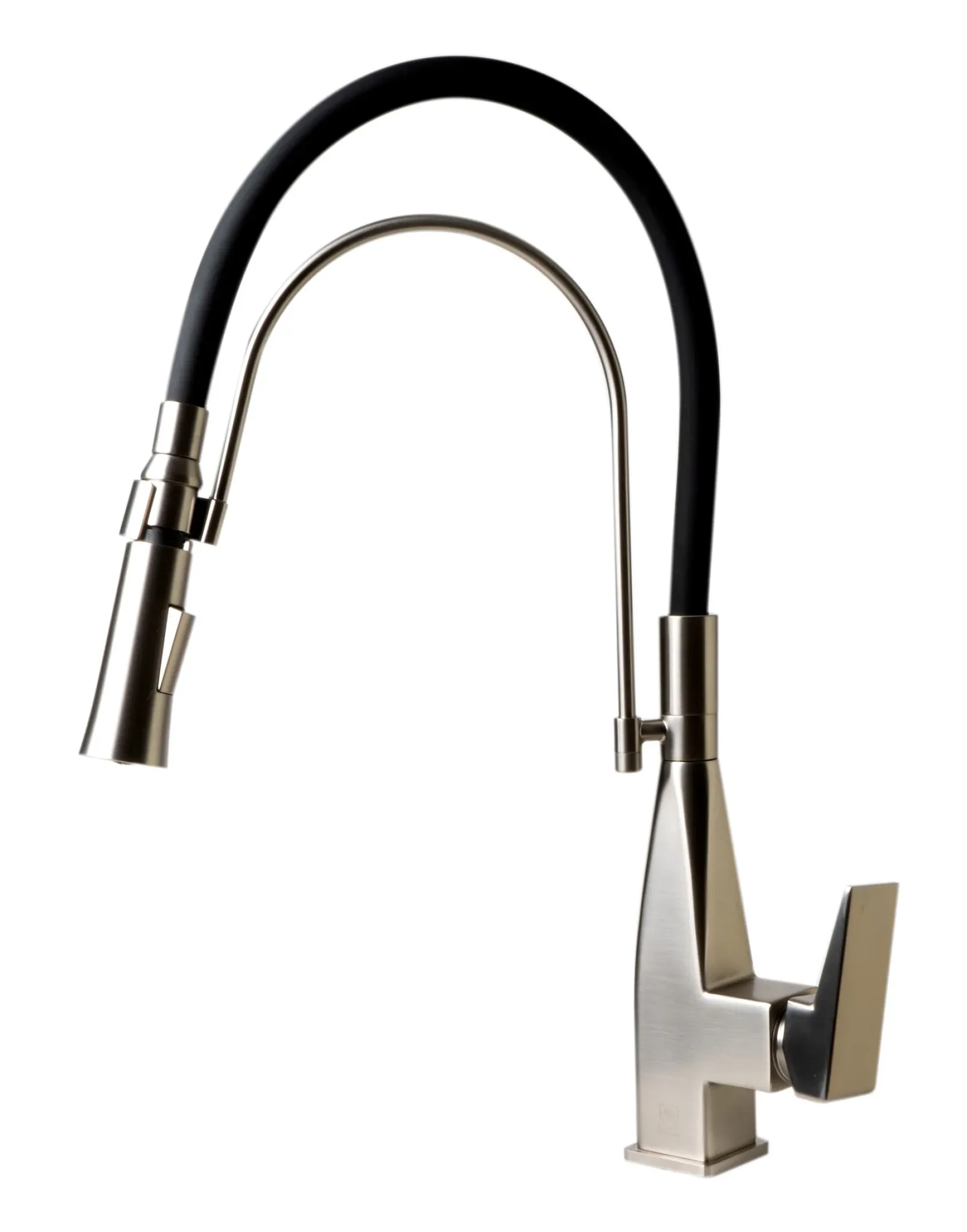 ALFI brand 1.8 GPM Lever Gooseneck Spout Touch Kitchen Faucet, Modern, Gray, Brushed Nickel, ABKF3023-BN