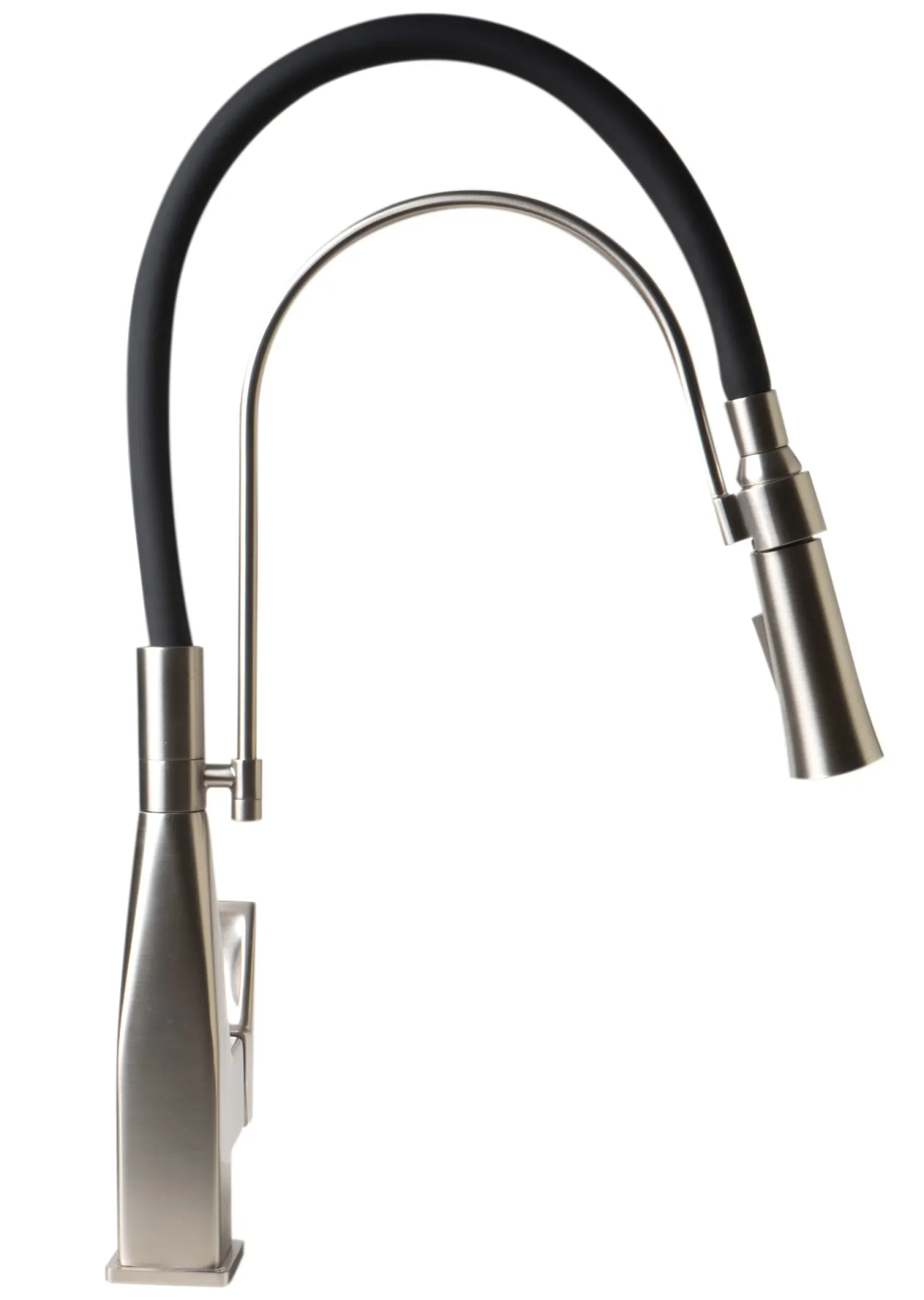 ALFI brand 1.8 GPM Lever Gooseneck Spout Touch Kitchen Faucet, Modern, Gray, Brushed Nickel, ABKF3023-BN