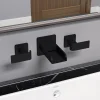 ALFI brand 1.2 GPM Lever Waterfall Spout Bathroom Faucet, Modern, Black Matte, AB1796-BM
