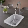 ALFI brand 19" Rectangle Fireclay Bar/Prep Sink, White, ABF1319UD-W