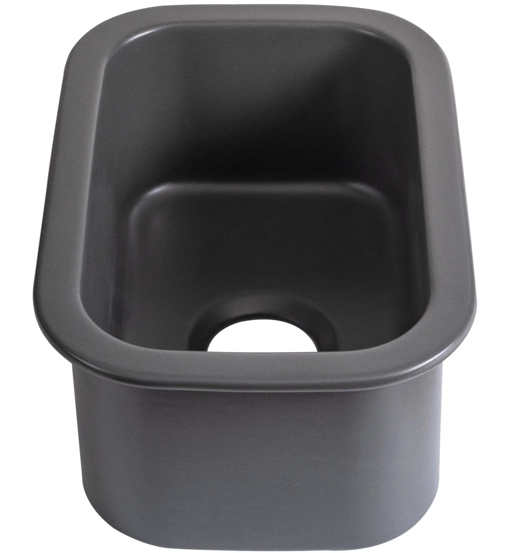 ALFI brand 19" Rectangle Fireclay Bar/Prep Sink, Gray Matte, ABF1319UD-GM