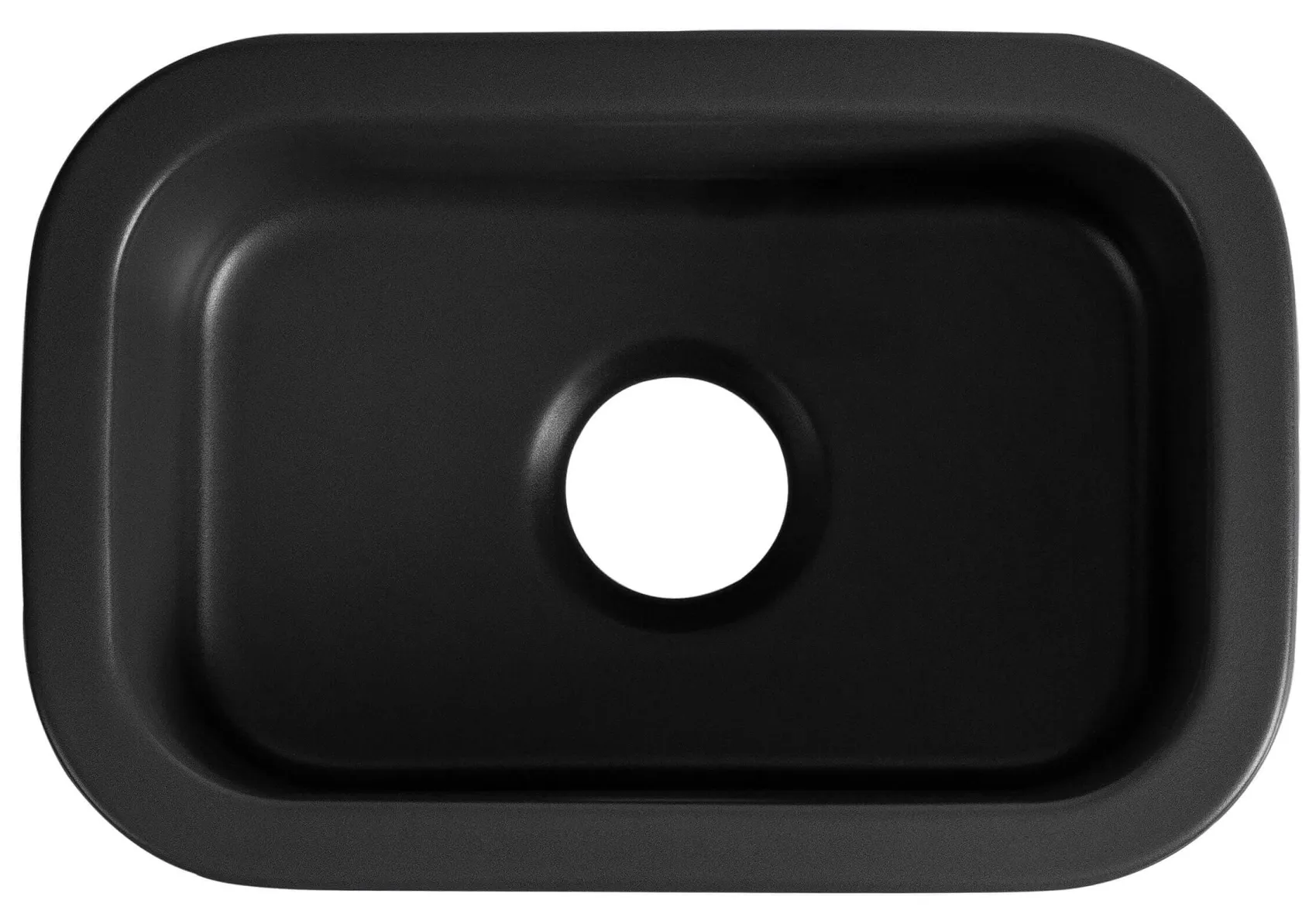 ALFI brand 19" Rectangle Fireclay Bar/Prep Sink, Black Matte, ABF1319UD-BM