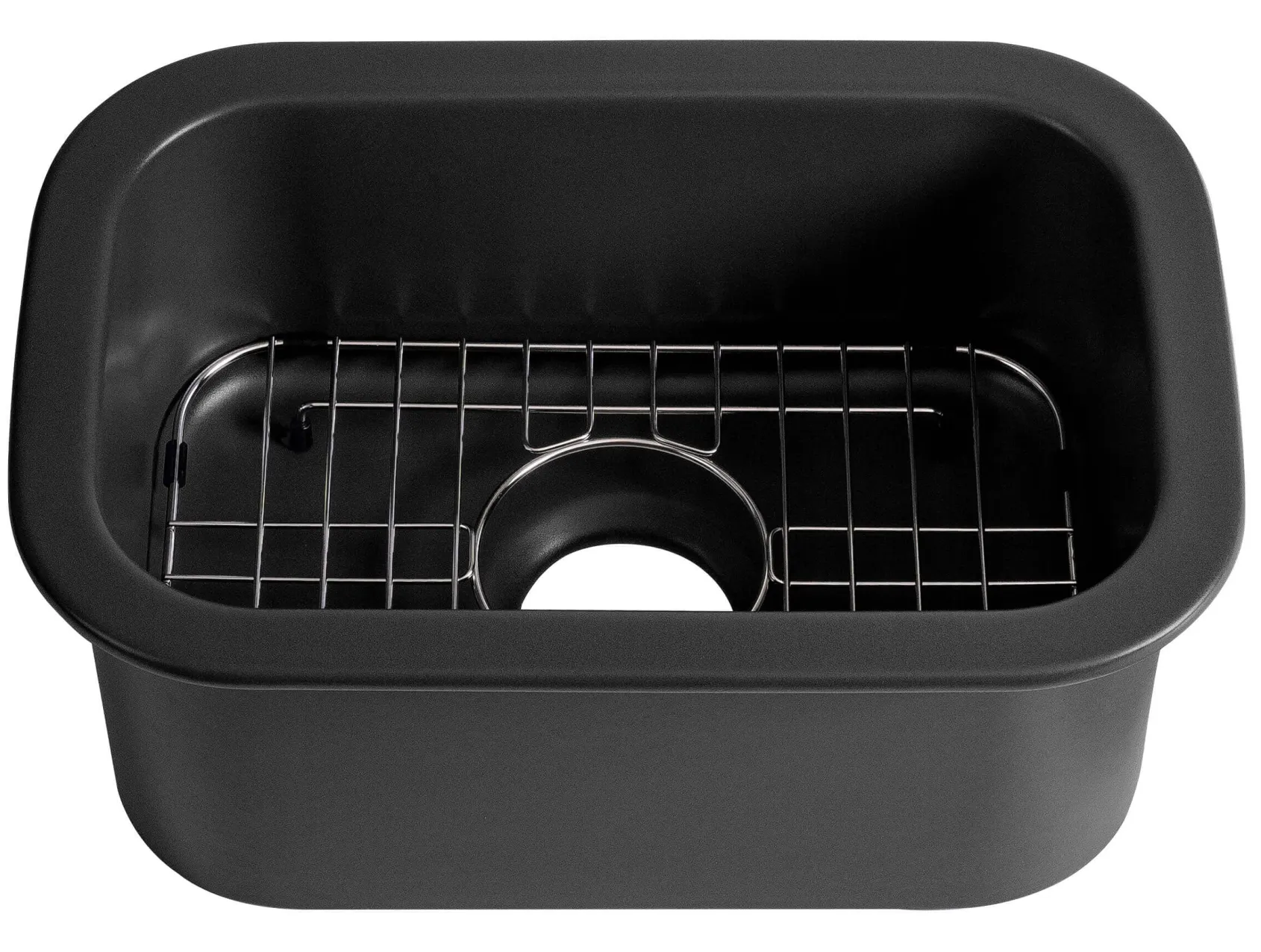 ALFI brand 19" Rectangle Fireclay Bar/Prep Sink, Black Matte, ABF1319UD-BM