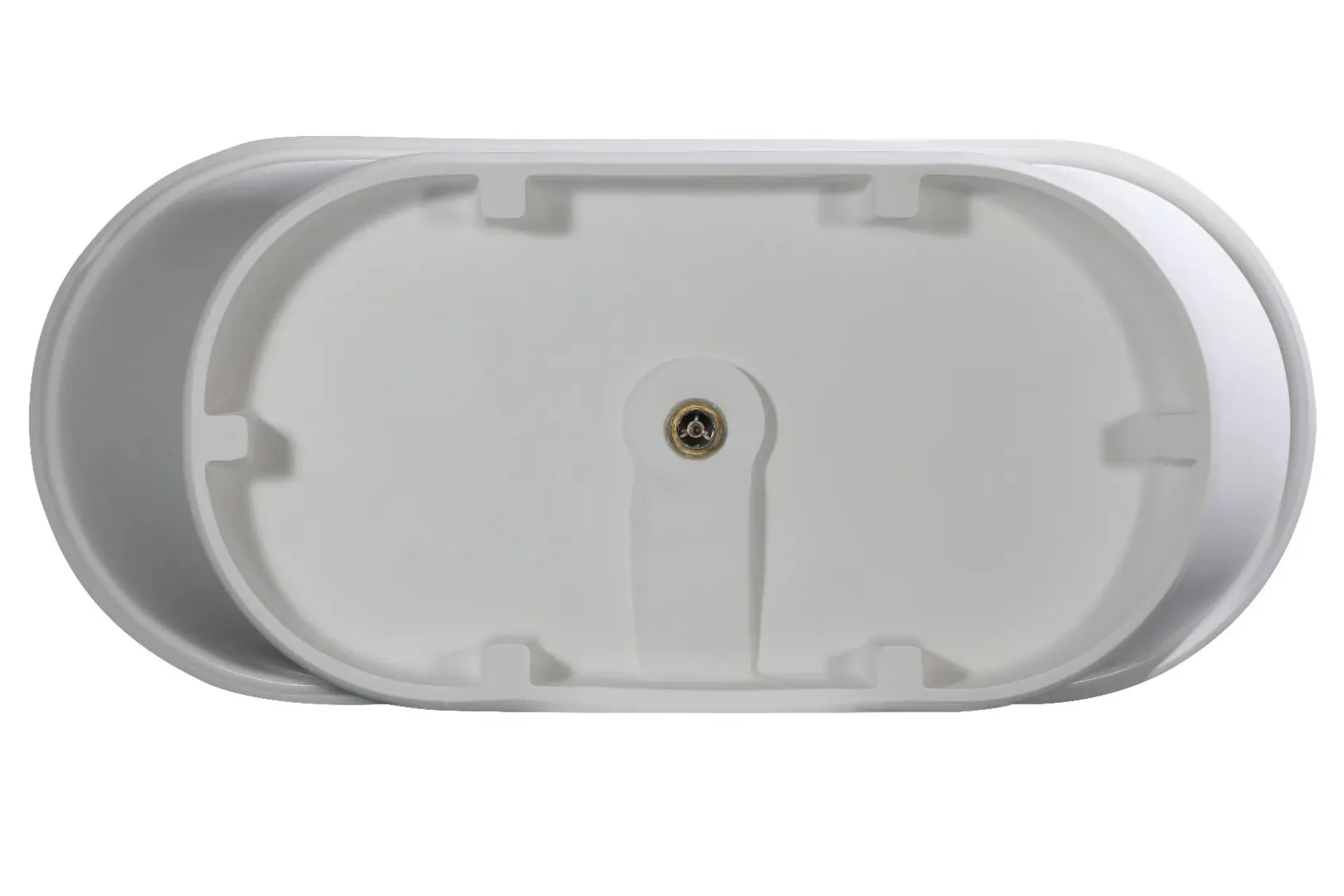 ALFI brand 63" Solid Surface Resin Free Standing Oval Bathtub, White Matte, AB9950