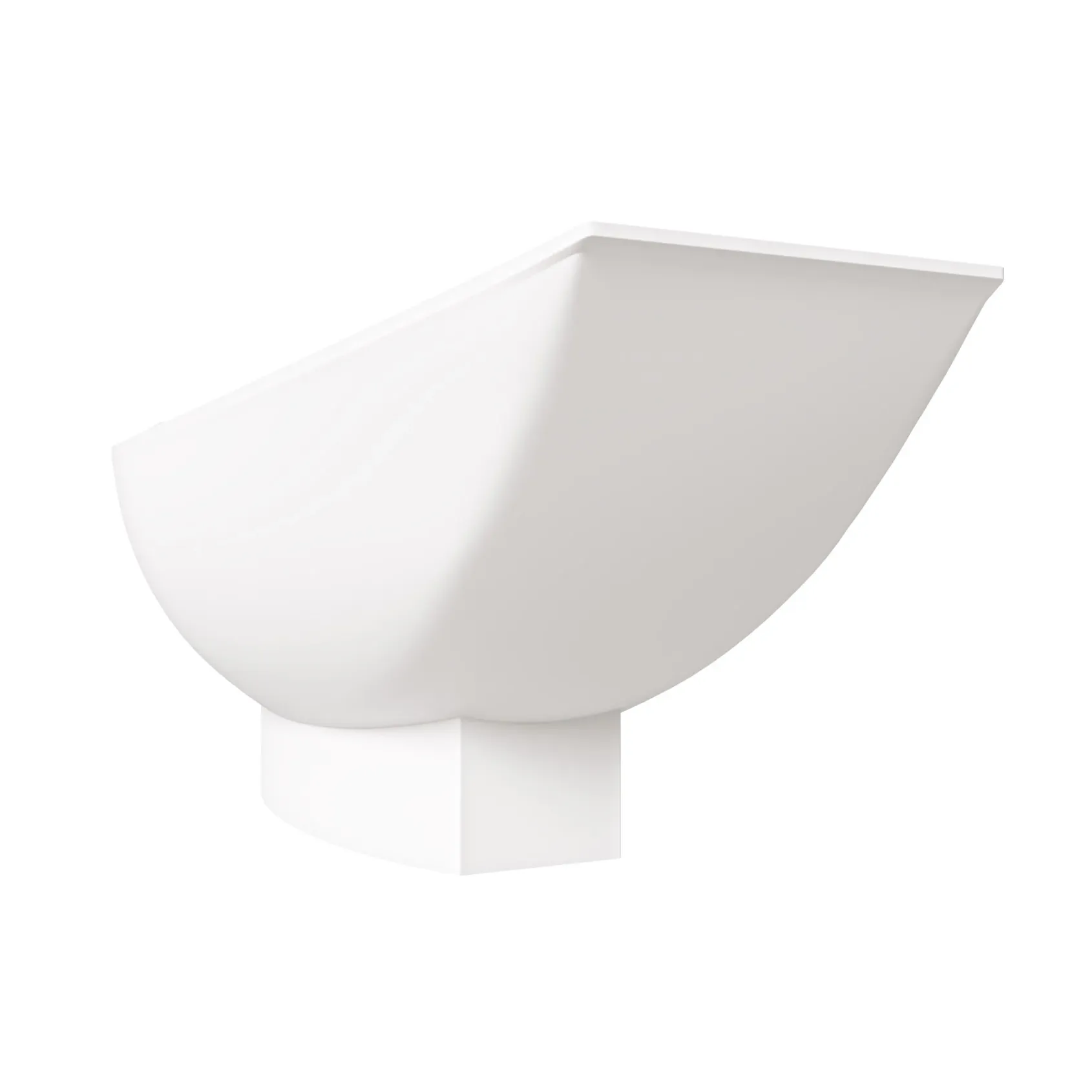 ALFI brand 71" Solid Surface Resin Free Standing Oval Bathtub, Hammock Style, White Matte, AB9991