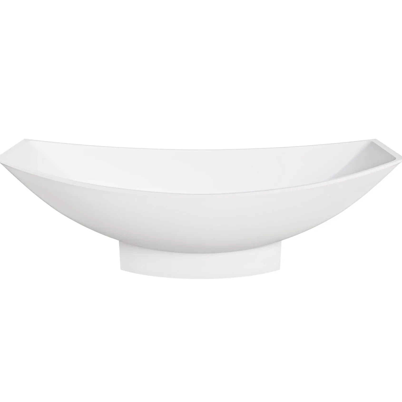 ALFI brand 71" Solid Surface Resin Free Standing Oval Bathtub, Hammock Style, White Matte, AB9991