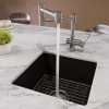 ALFI brand 18" Square Fireclay Bar/Prep Sink, Black Matte, ABF1818S-BM