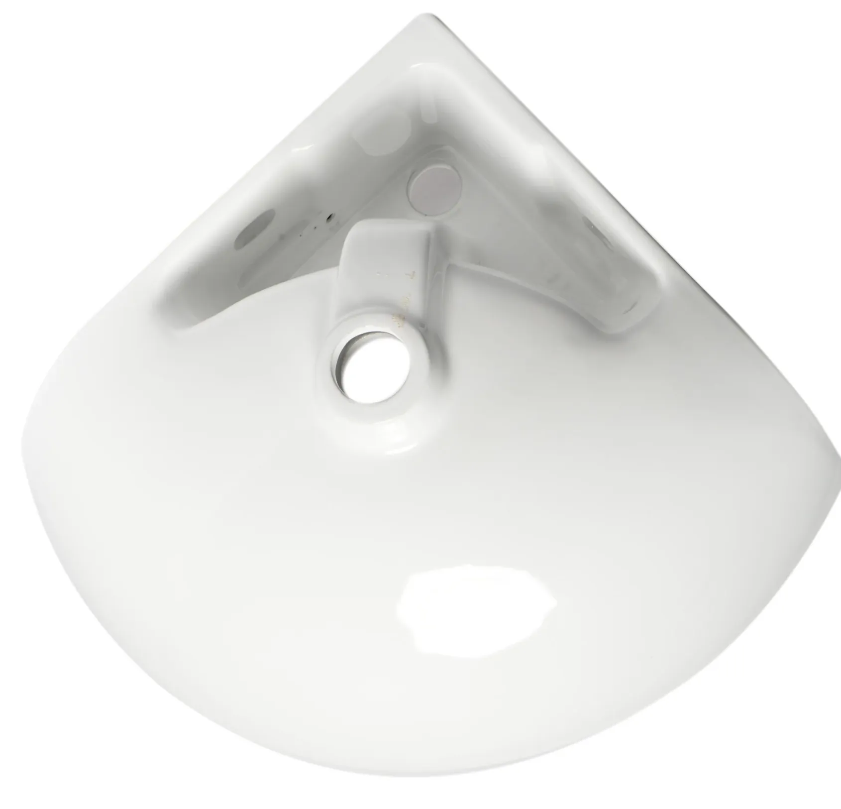 ALFI brand 22" x 18.63" Oval Wall Mount Porcelain Bathroom Sink, White, 1 Faucet Hole, ABC120