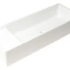 ALFI brand 39.4" x 14.6" Rectangle Above Mount or Semi Recessed Fireclay Bathroom Sink, White, No Faucet Hole, AB39TR