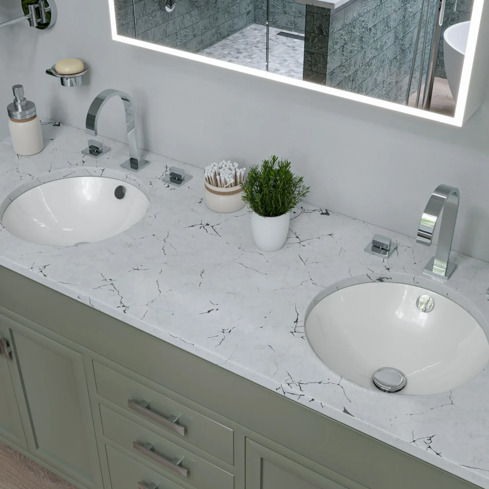 ALFI brand 16.88" x 16.88" Round Under Mount Porcelain Bathroom Sink, White, No Faucet Hole, ABC601
