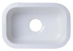 ALFI brand AB1218 Small Rectangular Fireclay Undermount or Drop In Prep / Bar Sink